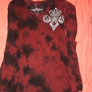 Affliction Tie-Dye Dress/Oversized Shirt